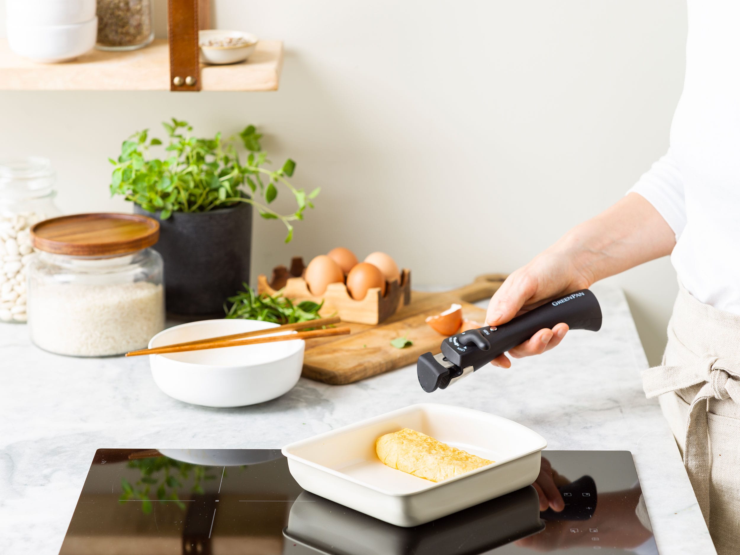 グリーンパン クリックシェフ 5点セット クリームホワイト クリームホワイト 5点セット