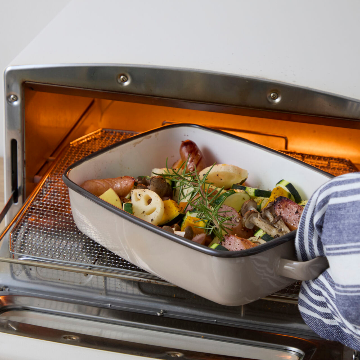 365methods ホーローオーブンディッシュ 浅型M カフェオレ