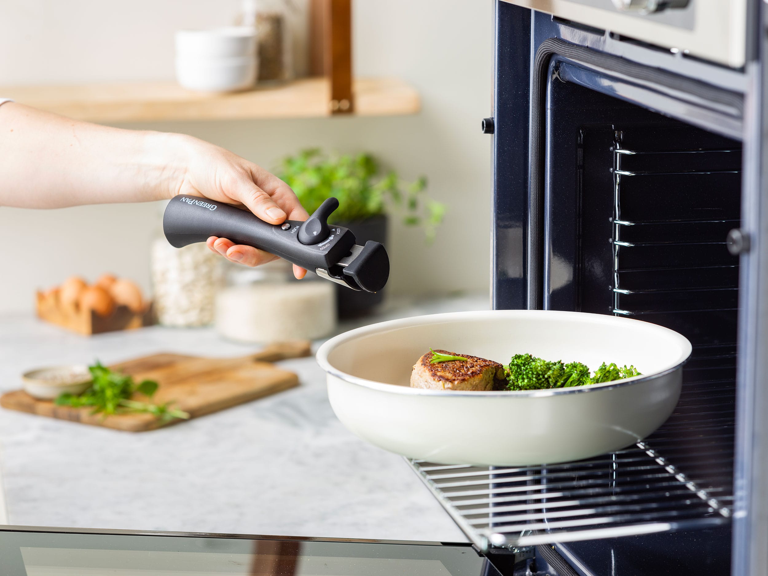 グリーンパン クリックシェフ 4点セット オックスフォードブルー オックスフォードブルー 4点セット