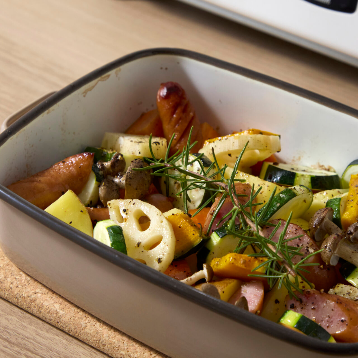 365methods ホーローオーブンディッシュ 浅型M カフェオレ