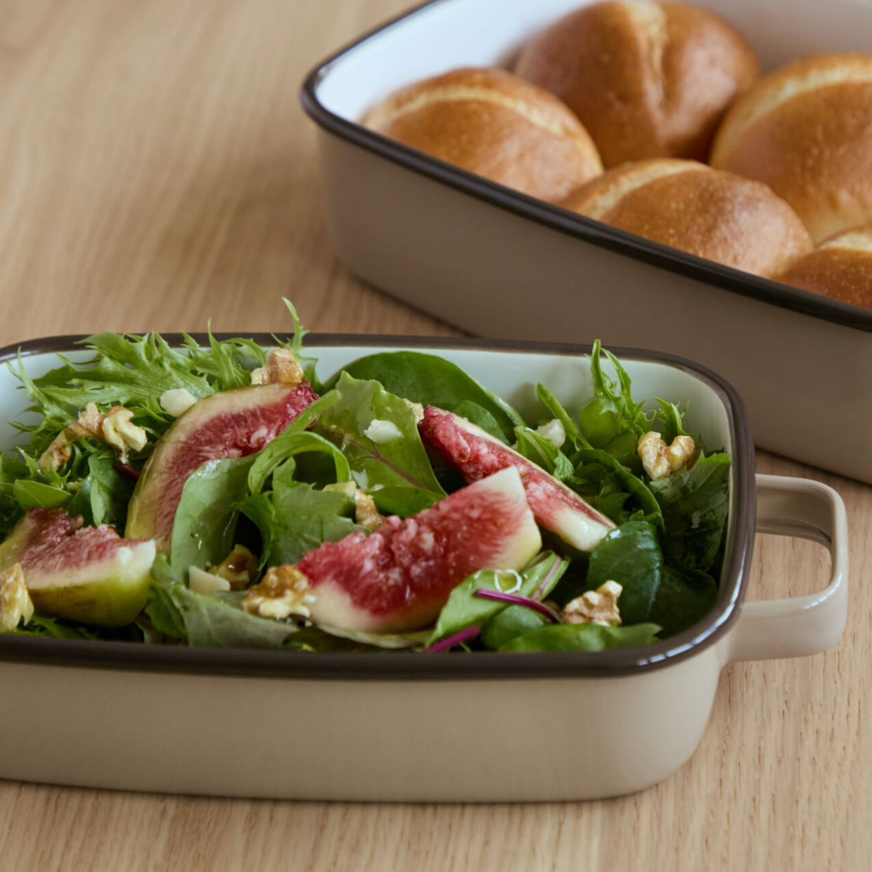 365methods ホーローオーブンディッシュ 浅型M カフェオレ