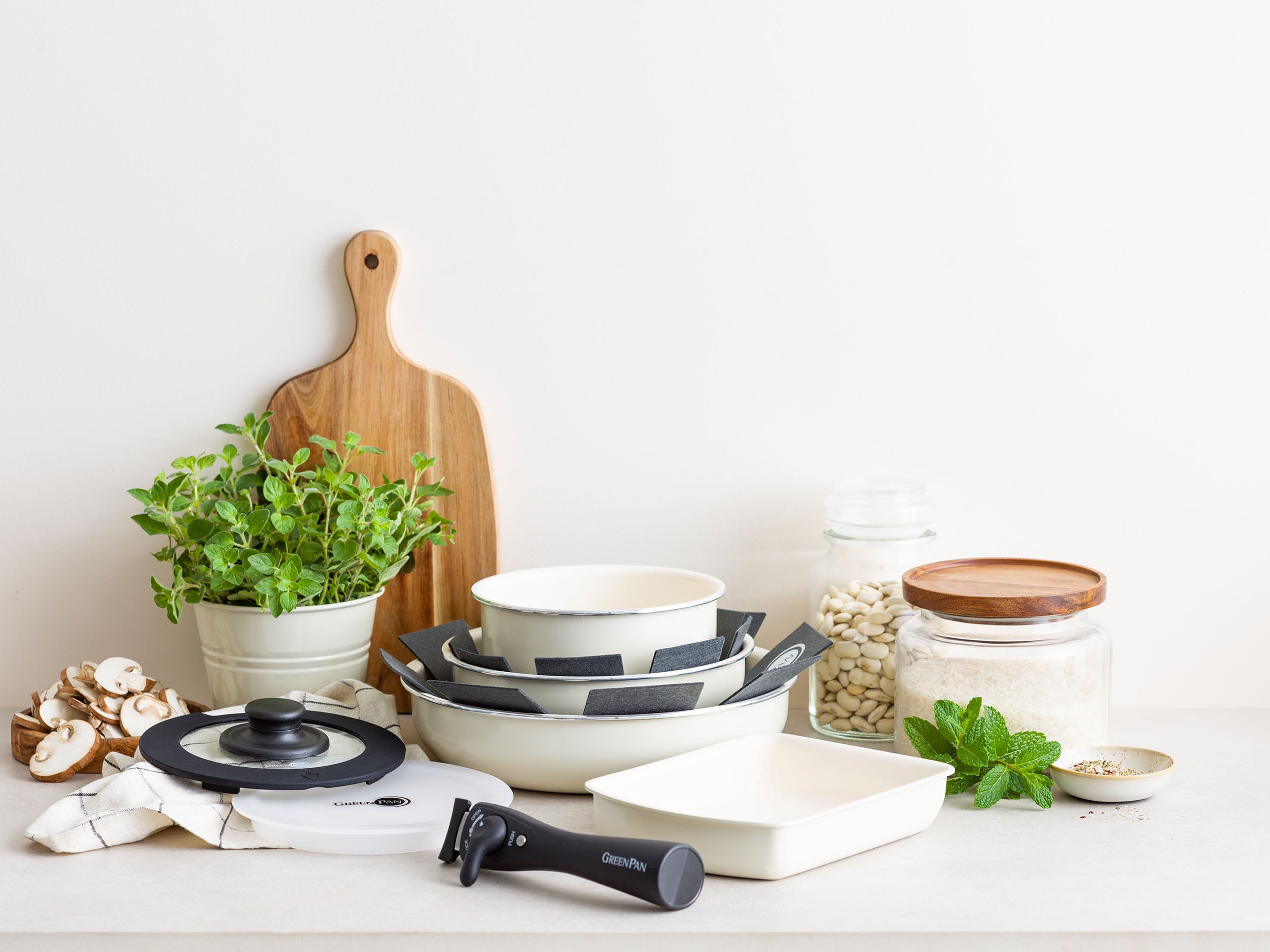 ●GREENPAN●クリックシェフコレクション★クリームホワイトセット8★ グリーンパン公式ショップ】 【新商品】クリックシェフ 8点セット