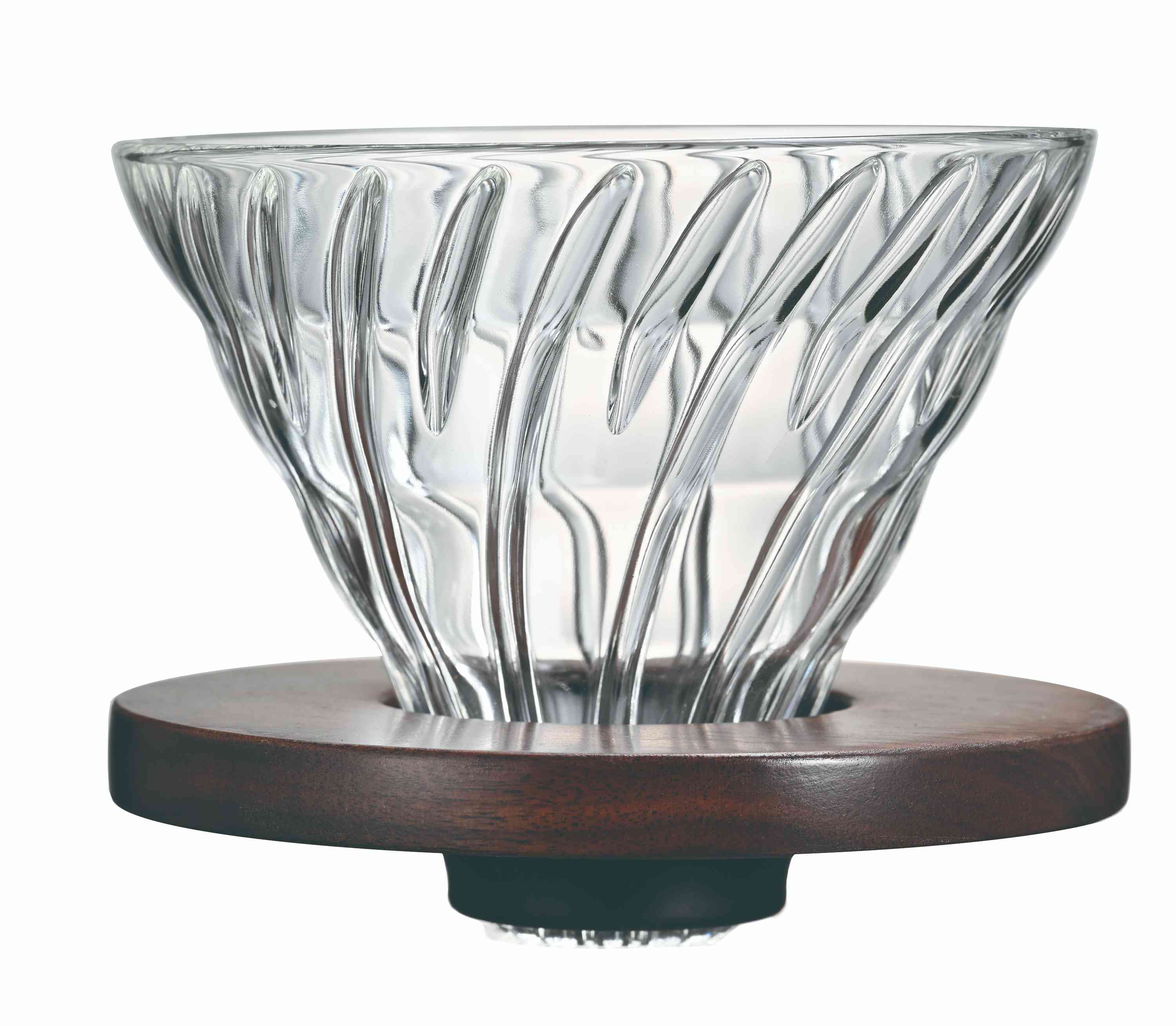 HARIO V60耐熱ガラス透過ドリッパー ウォールナット｜ ラ