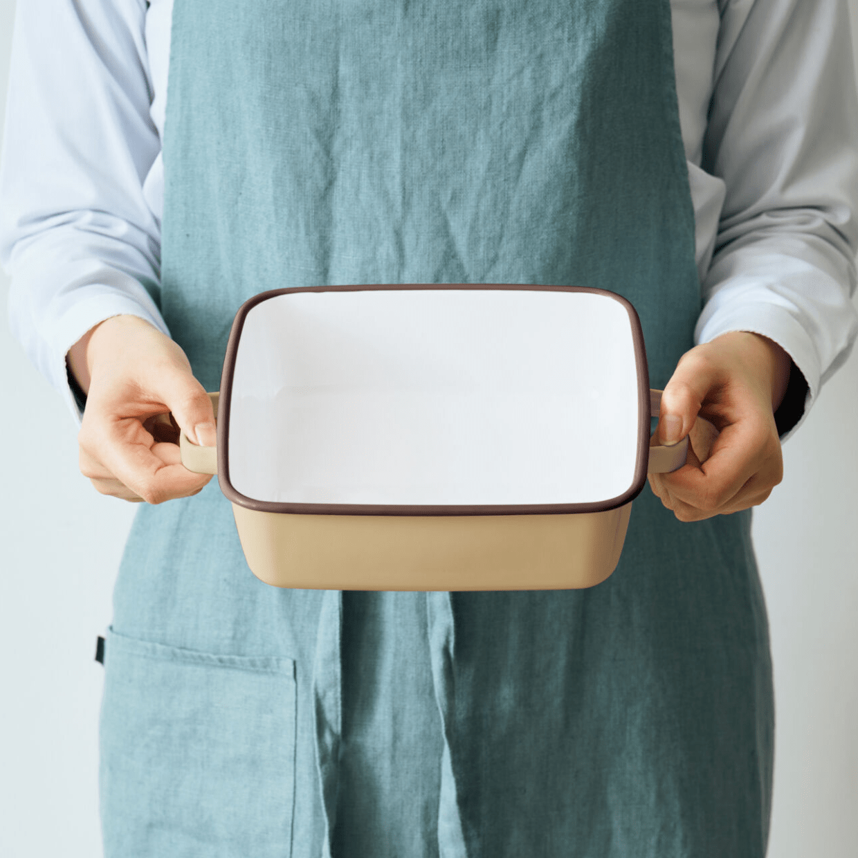 365methods ホーローオーブンディッシュ スクエア カフェオレ