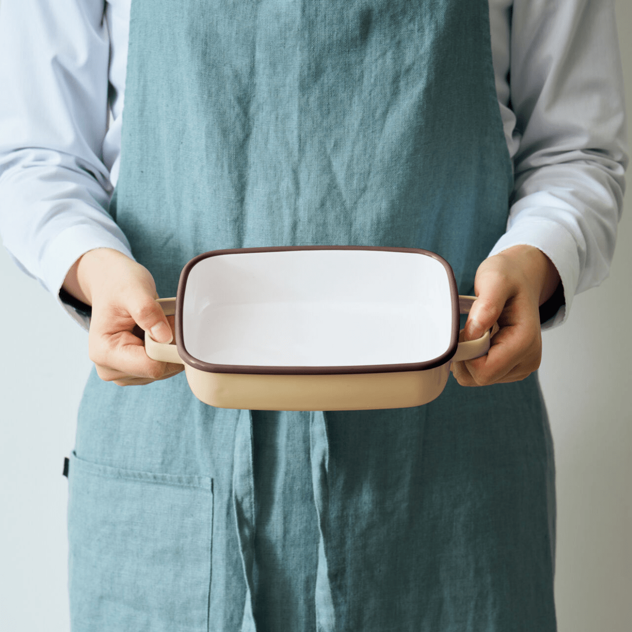 365methods ホーローオーブンディッシュ 浅型S カフェオレ