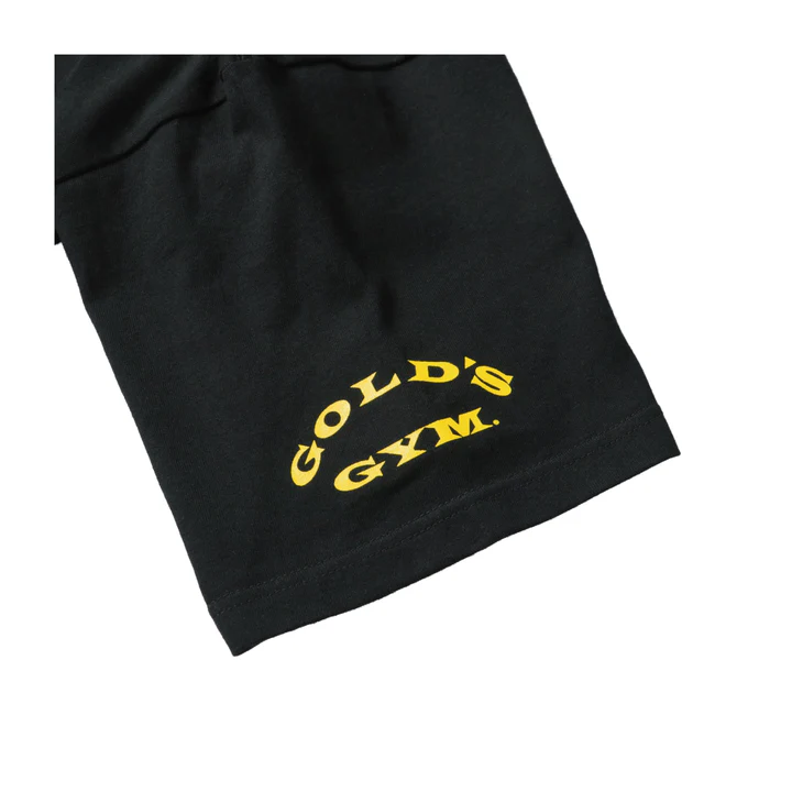 ゴールドジム　バックプリントTシャツ(ターミネーターロゴ) ブラック/イエロー M