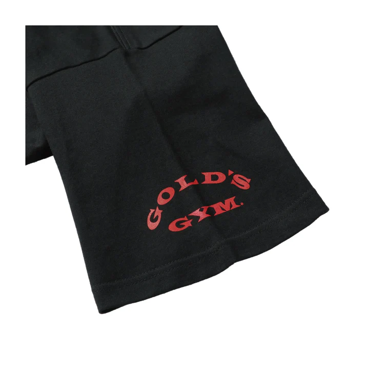 ゴールドジム　バックプリントTシャツ(ターミネーターロゴ) ブラック/レッド M