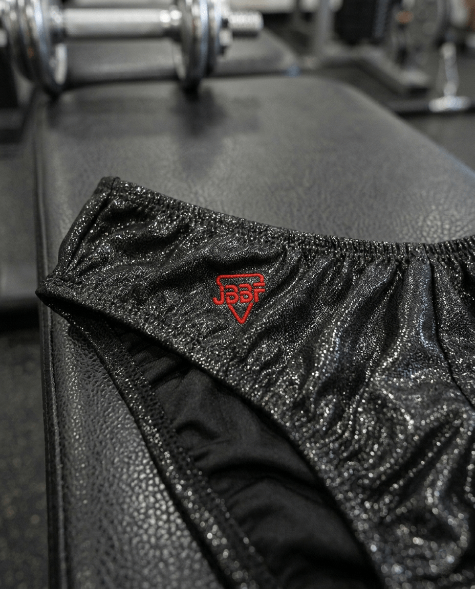 【数量限定】JBBF公認 5cm幅ボディビルポージングトランクス ヴェノムブラック ヴェノムブラック XS