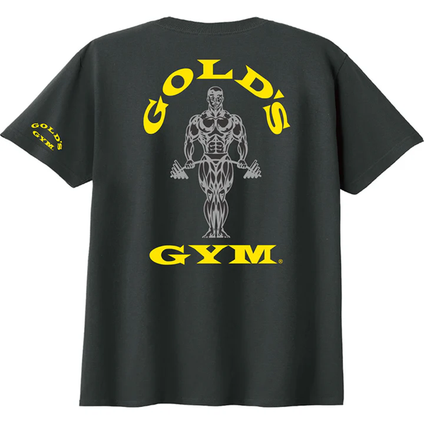 ゴールドジム　バックプリントTシャツ(ターミネーターロゴ)　2026Ver. スモークブラック/イエロー M