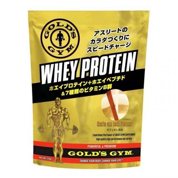 GOLD'S GYM ホエイプロテイン+ホエイペプチド&ビタミン 720g カフェオレ風味