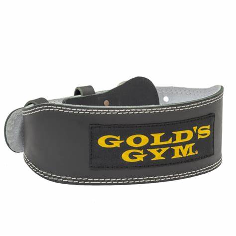 GOLD'S GYM トレーニングレザーベルト(パッド付)Mサイズ ブラック M