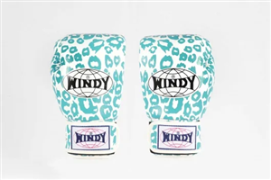 ヒョウ柄　水色/白(特注カラー)