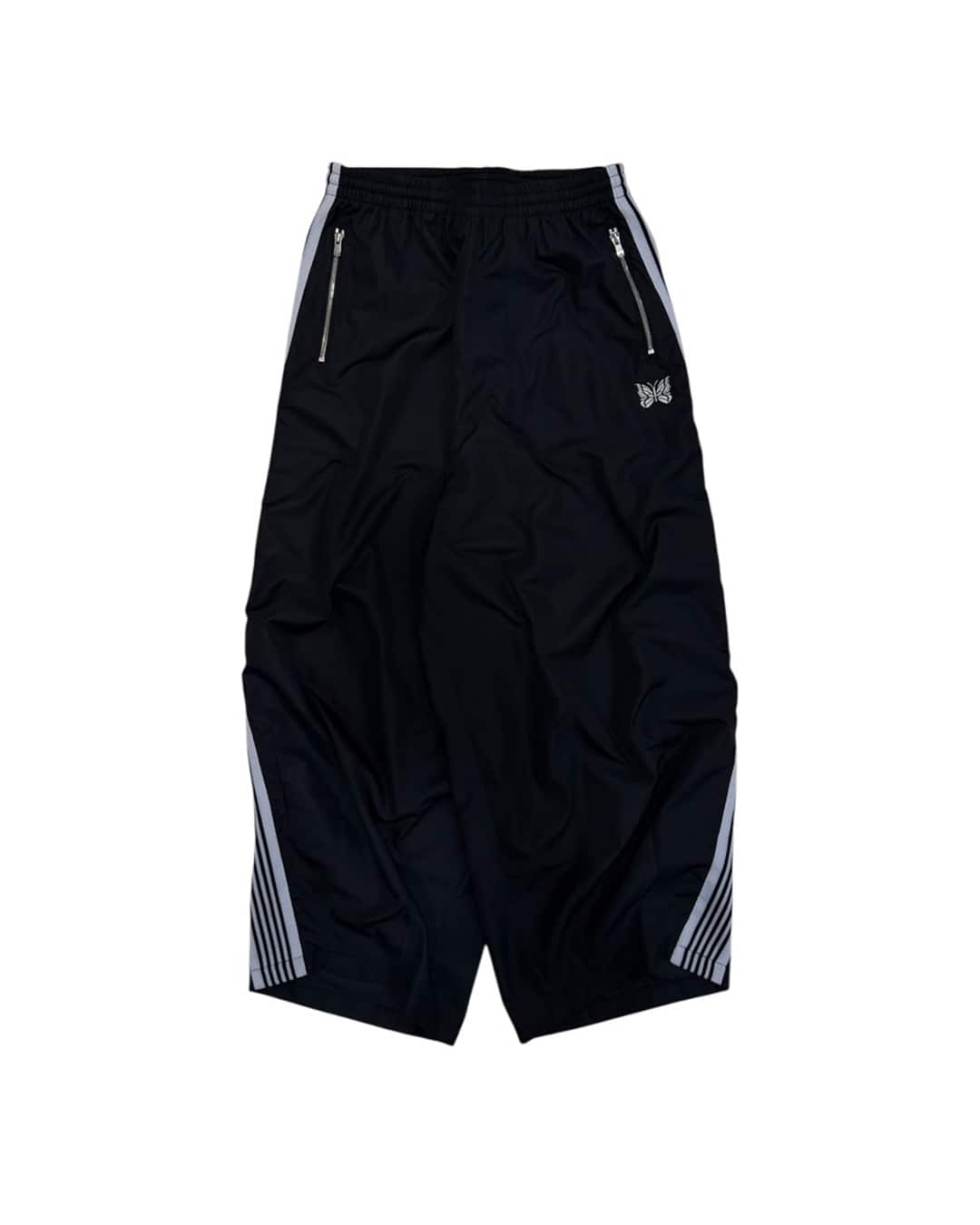 【EXCLUSIVE ITEM】NEEDLES(ニードルズ)/H.D. NYLON Track Pants/BLACK BLACK XS