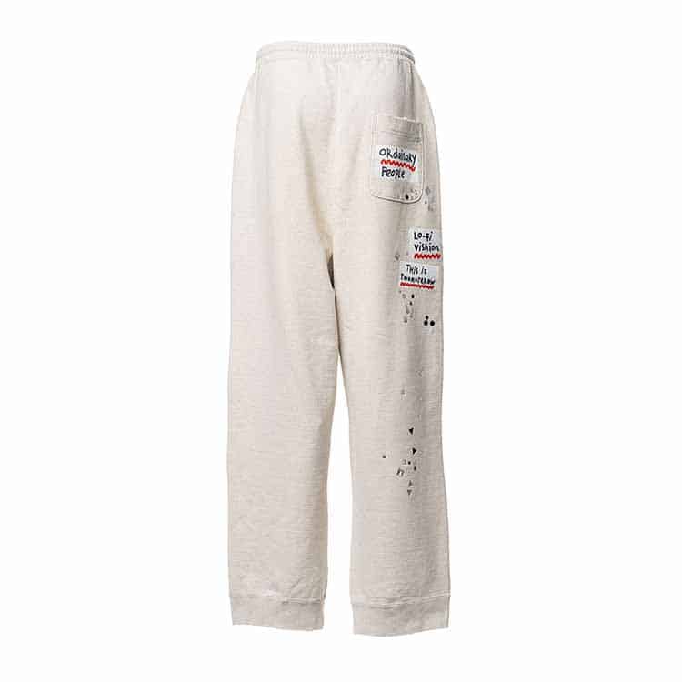 Maison MIHARA YASUHIRO(ミハラヤスヒロ)/Embellished Sticker Sweat Pants/WHITE WHITE 44