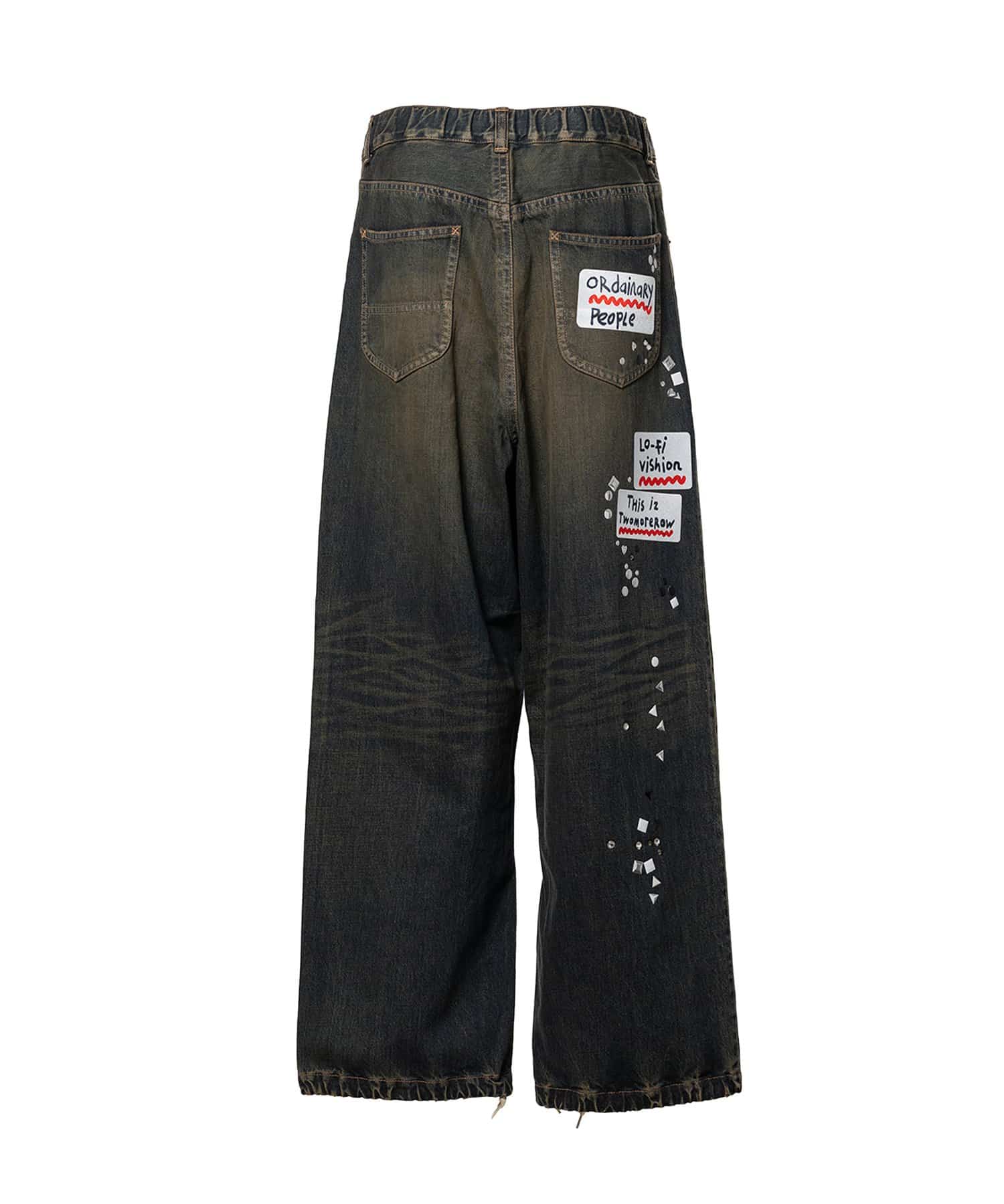 Maison MIHARA YASUHIRO(ミハラヤスヒロ)/Embellished Sticker Denim Pants/INDIGO INDIGO 44