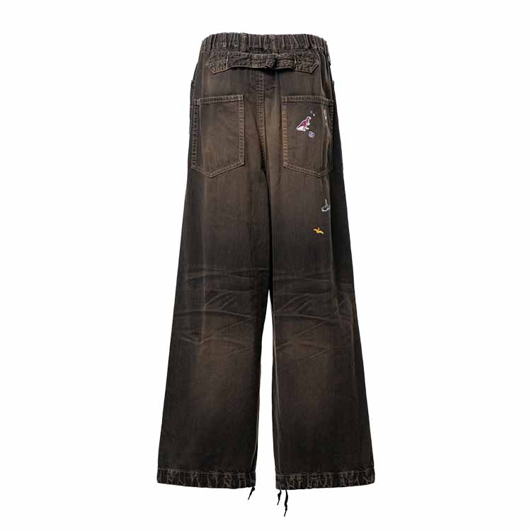 Maison MIHARA YASUHIRO(ミハラヤスヒロ)/Kids Sticker Printed Baker Denim Pants/INDIGO BLACK 44