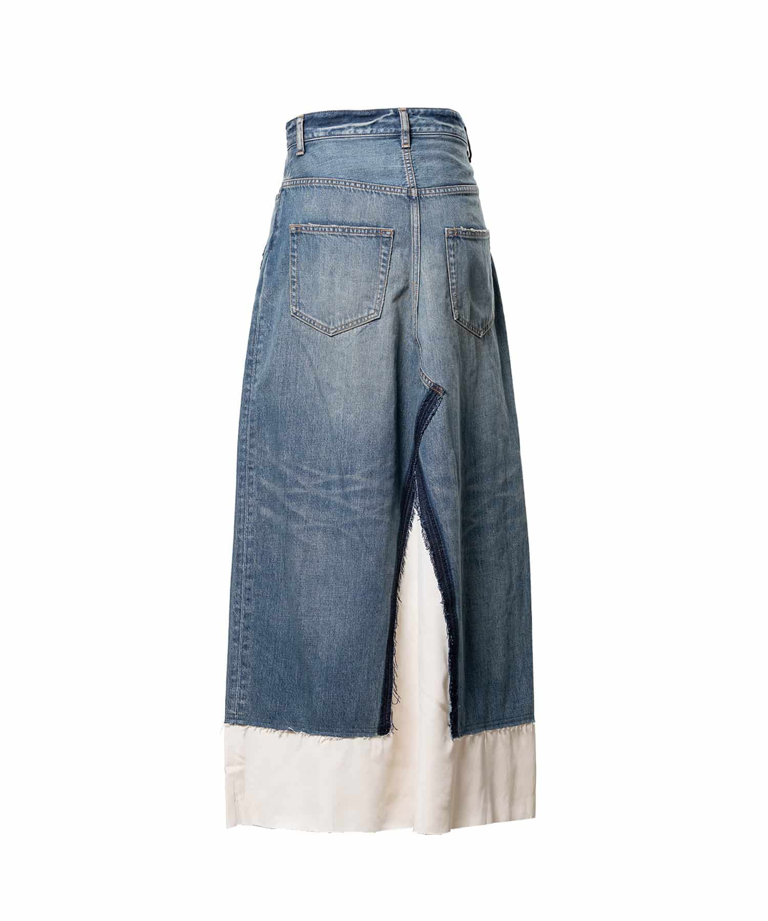 Maison MIHARA YASUHIRO(ミハラヤスヒロ)/Denim Pants Combined Skirt/INDIGO INDIGO 36