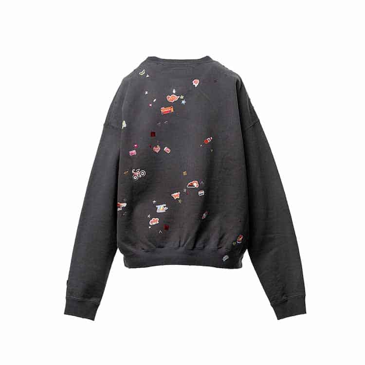 Maison MIHARA YASUHIRO(ミハラヤスヒロ)/Kids Sticker Printed Sweatshirt/BLACK BLACK 36