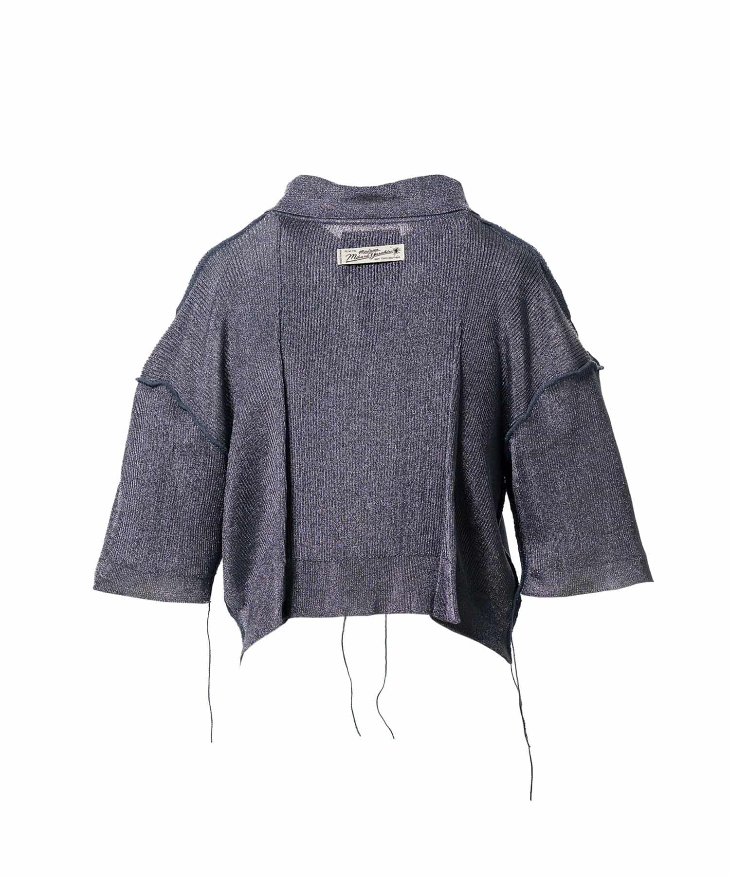 Maison MIHARA YASUHIRO(ミハラヤスヒロ)/Inside-Out Glitter Knit Cardigan/BLUE BLUE 36