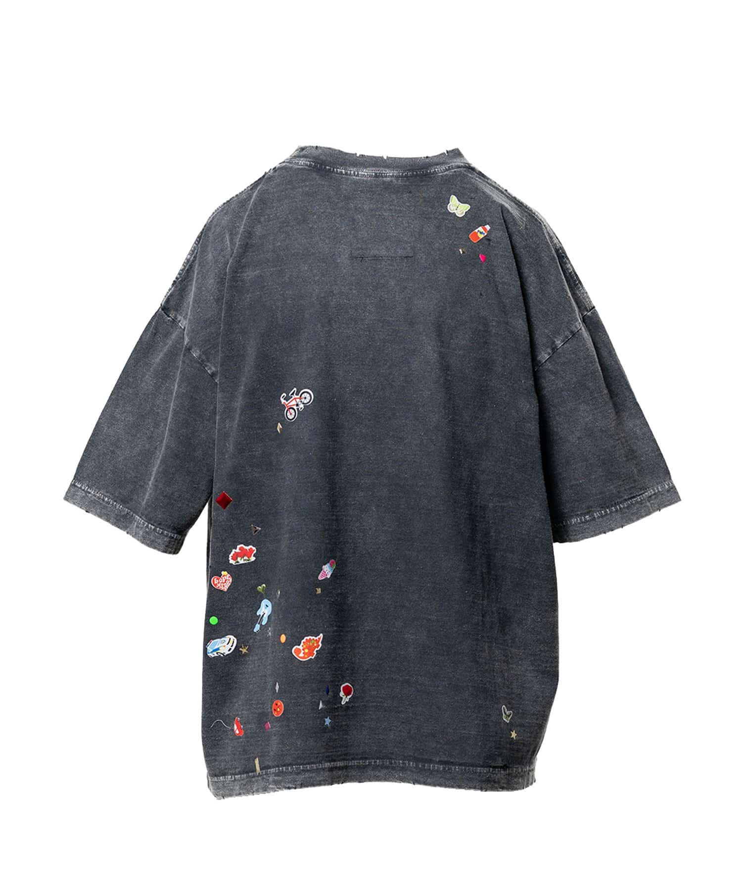 Maison MIHARA YASUHIRO(ミハラヤスヒロ)/Kids Sticker Printed T-shirt/BLACK BLACK 44