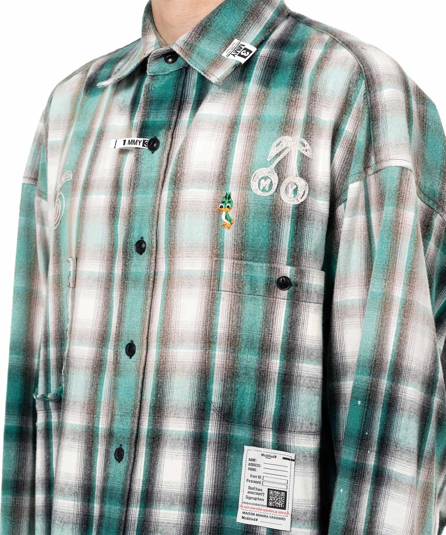 Maison MIHARA YASUHIRO(ミハラヤスヒロ)/Vintage Like Check Shirt/GREEN GREEN 44