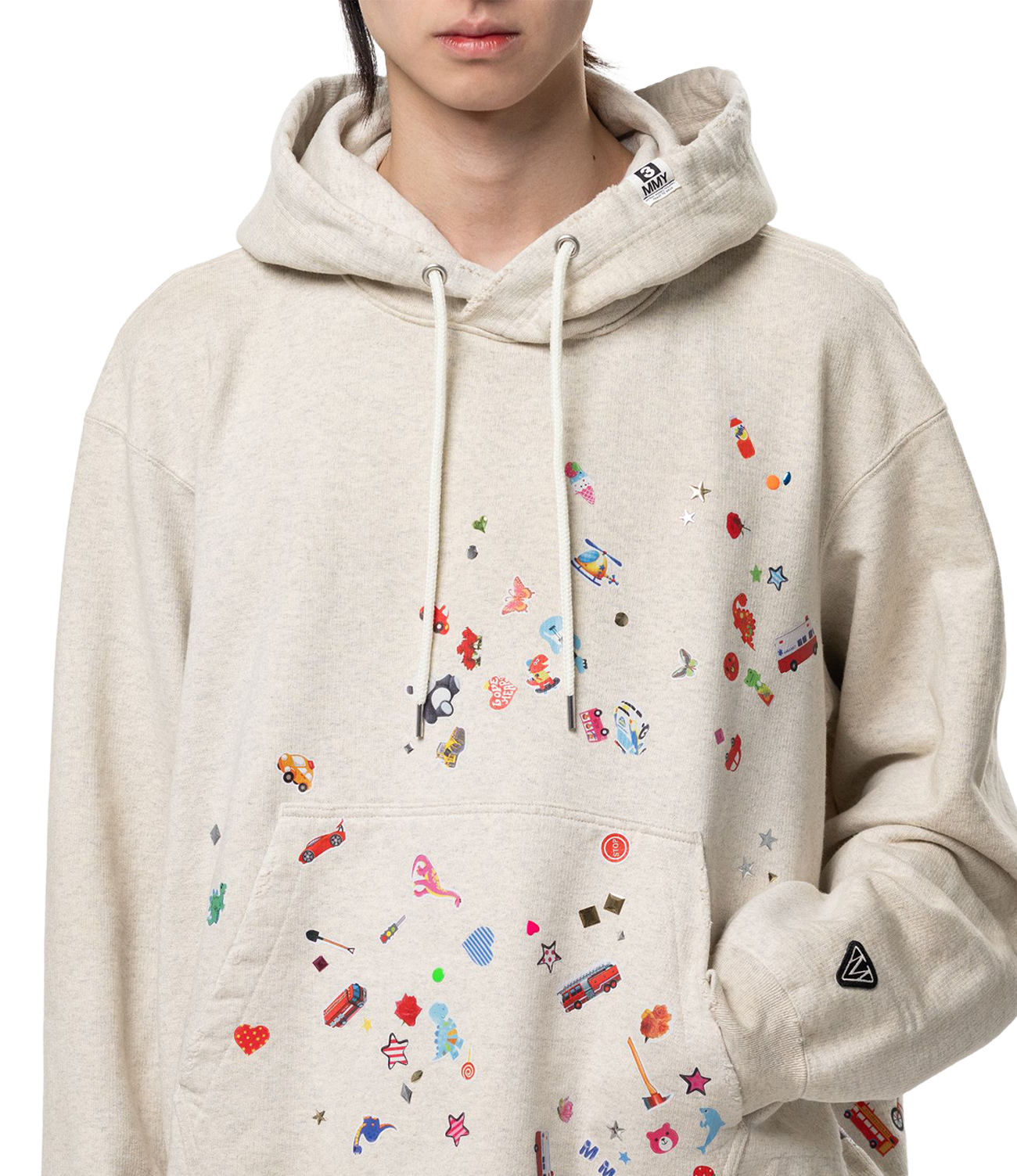 Maison MIHARA YASUHIRO(ミハラヤスヒロ)/Kids Sticker Printed Hoodie/WHITE WHITE 44