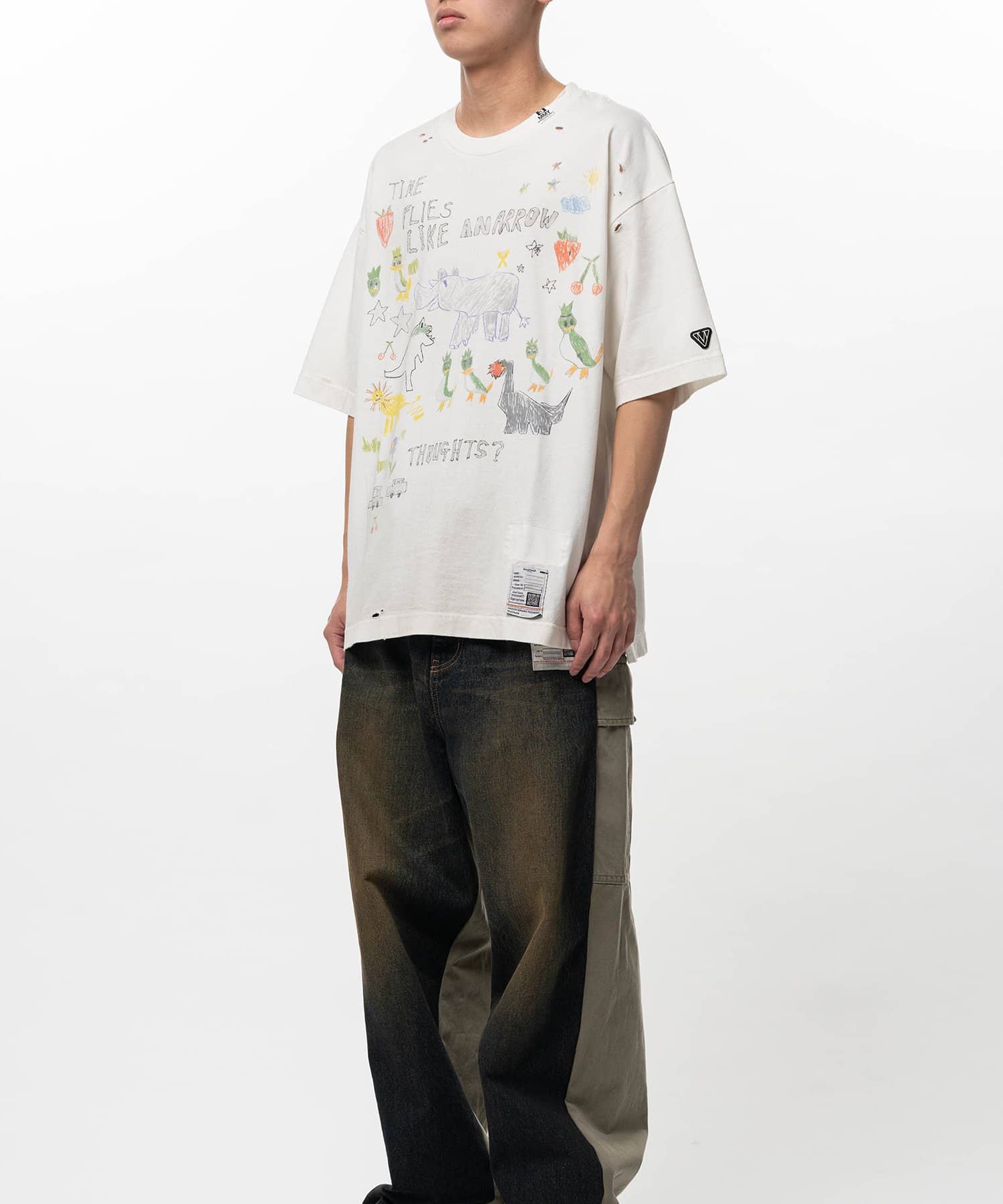 Maison MIHARA YASUHIRO(ミハラヤスヒロ)/Kids Doodle Printed T-shirt/WHITE WHITE 44
