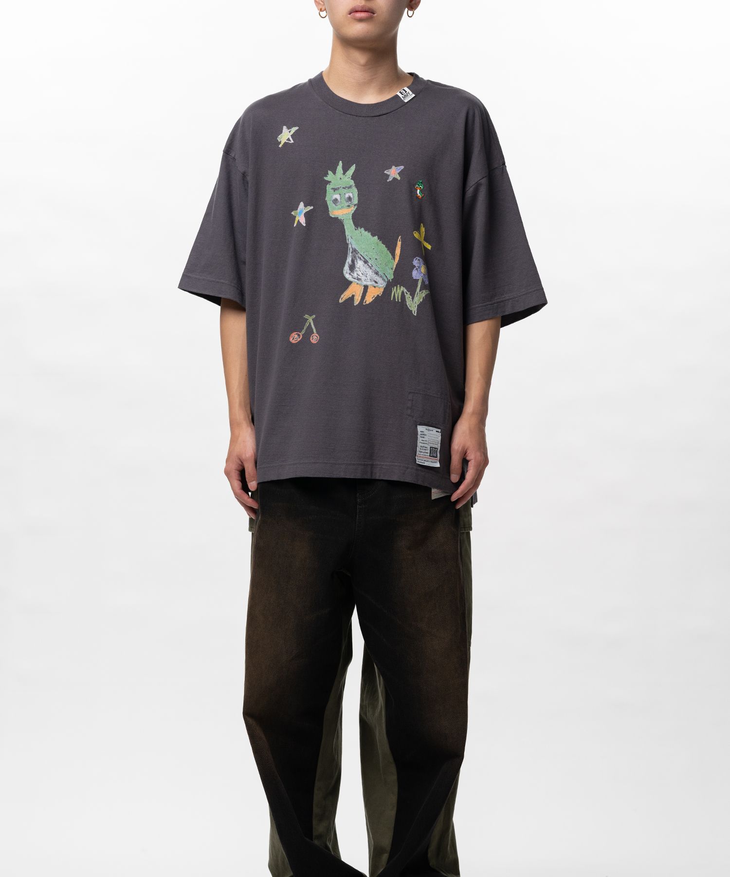 Maison MIHARA YASUHIRO(ミハラヤスヒロ)/Leon Doodle Printed T-shirt/BLACK BLACK 44