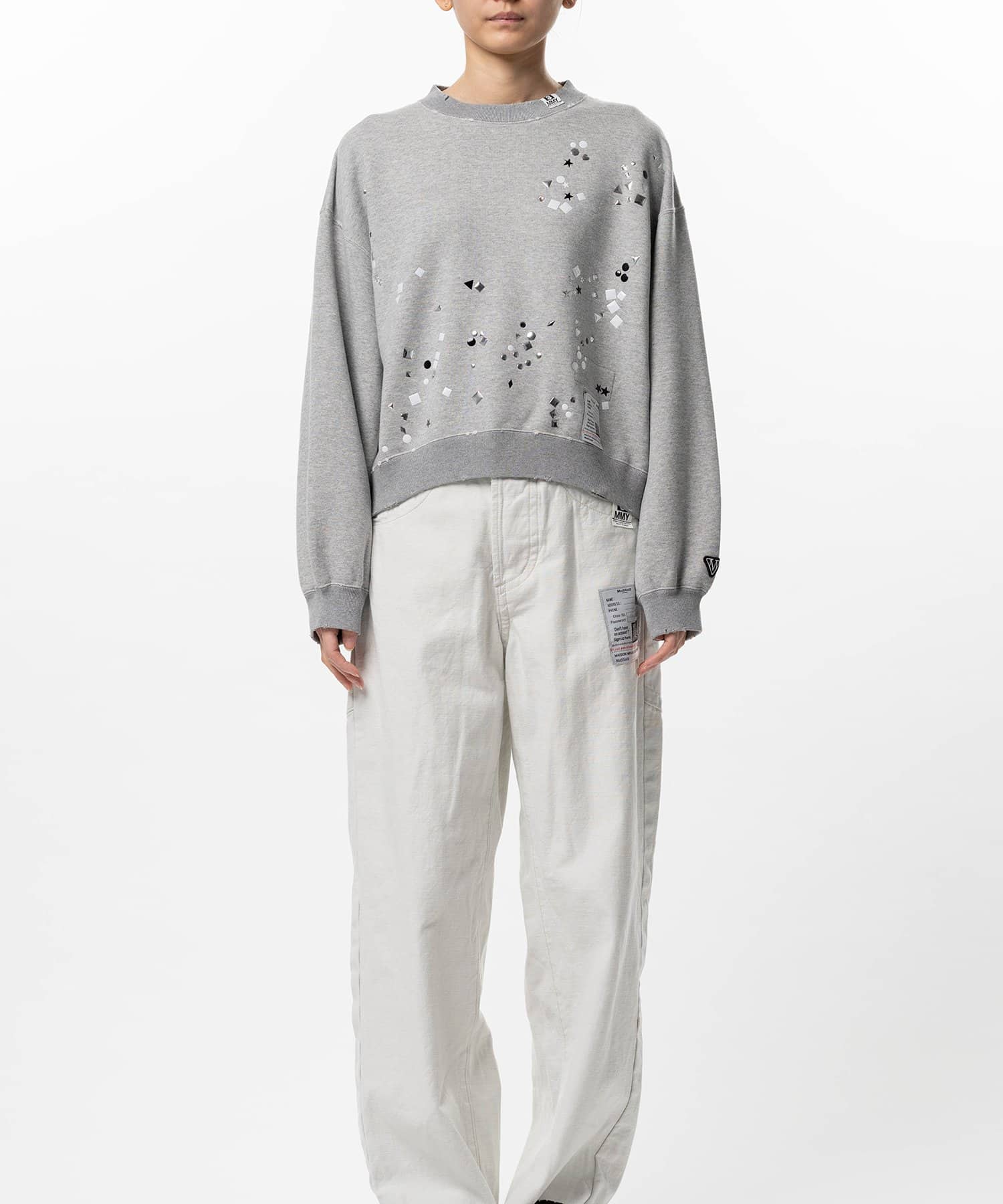 Maison MIHARA YASUHIRO(ミハラヤスヒロ)/Embellished Sweatshirt/GREY GREY 36