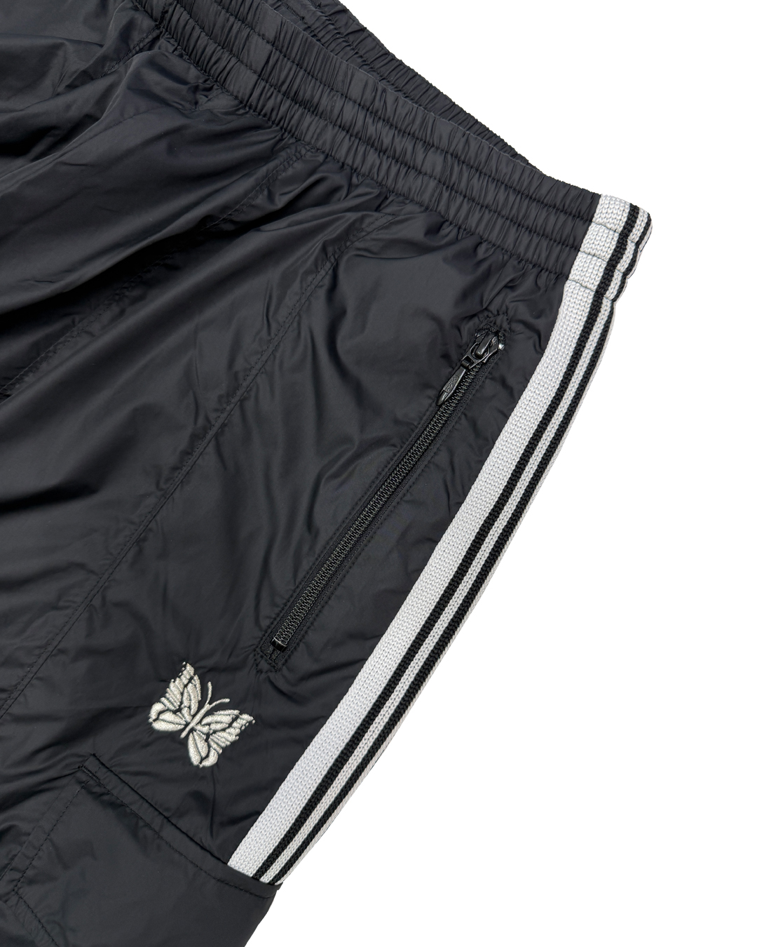 【EXCLUSIVE ITEM】NEEDLES(ニードルズ)/H.D. NYLON TRACK SHORT/BLACK BLACK XS