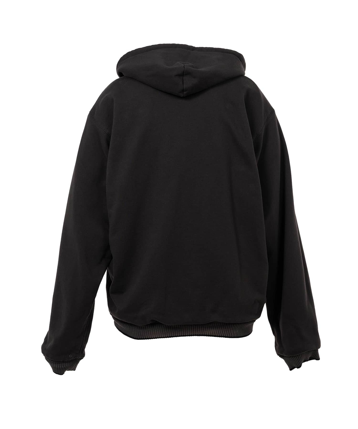 Maison MIHARA YASUHIRO(メゾンミハラヤスヒロ)/Reversible Hoodie Layered Souvenir Jacket/BLACK BLACK 46