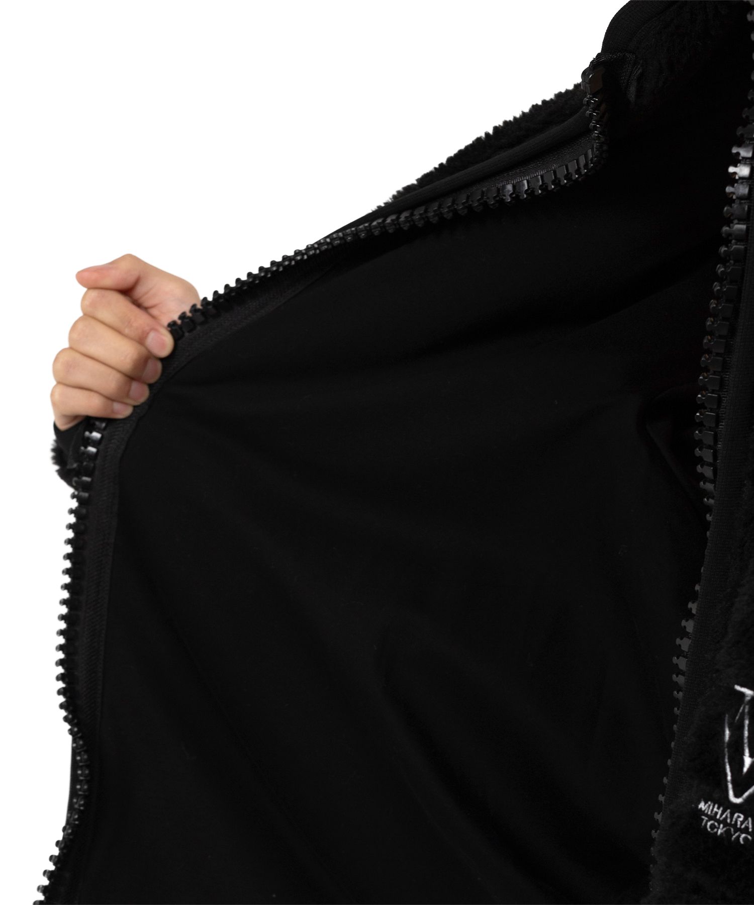 Maison MIHARA YASUHIRO(ミハラヤスヒロ)/Amateur Sewn Like Boa Jacket/BLACK BLACK 46