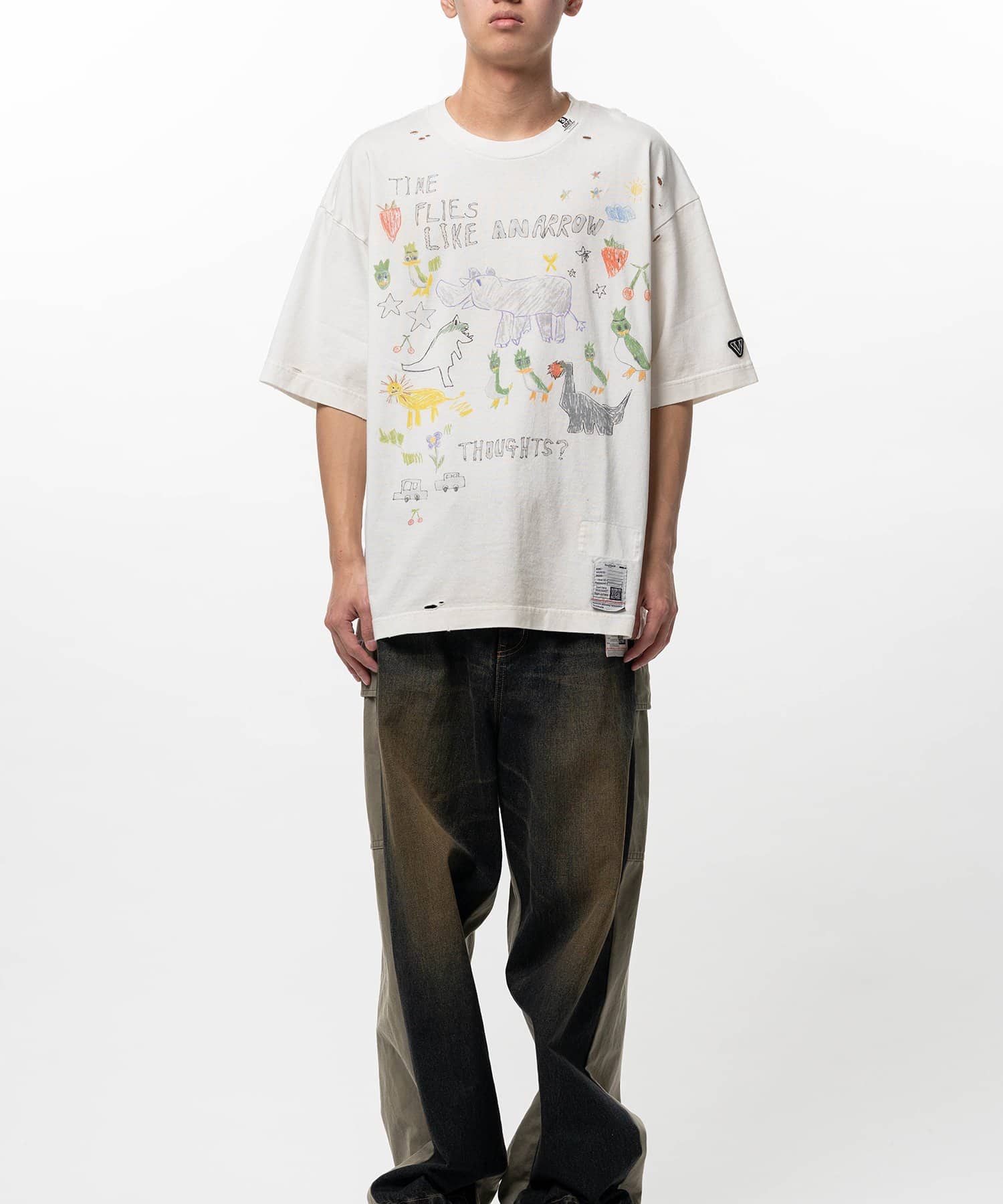 Maison MIHARA YASUHIRO(ミハラヤスヒロ)/Kids Doodle Printed T-shirt/WHITE WHITE 44