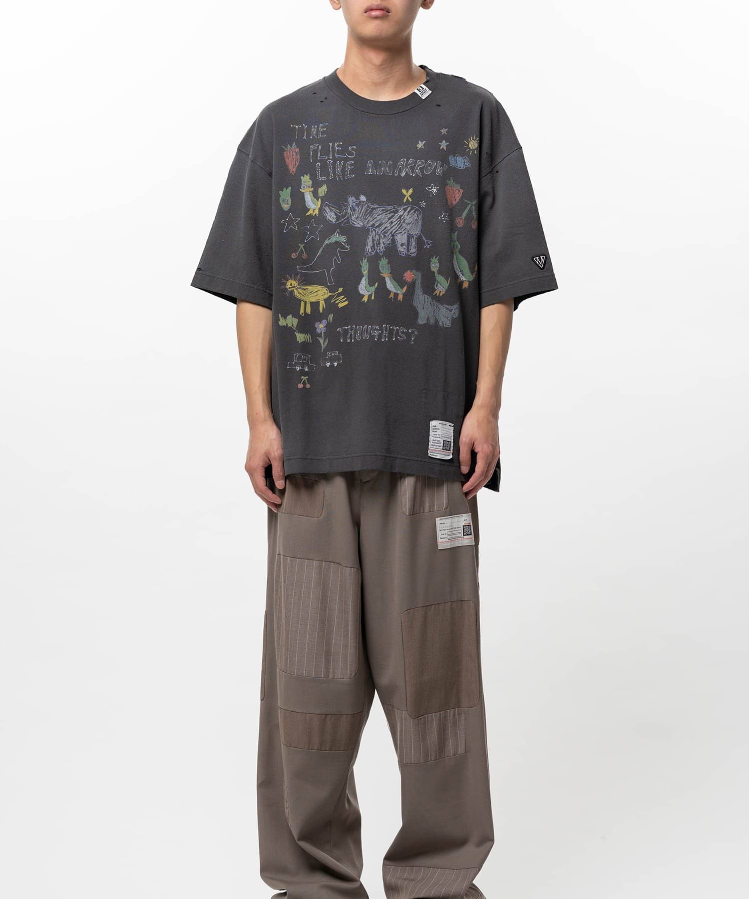 Maison MIHARA YASUHIRO(ミハラヤスヒロ)/Kids Doodle Printed T-shirt/BLACK BLACK 44
