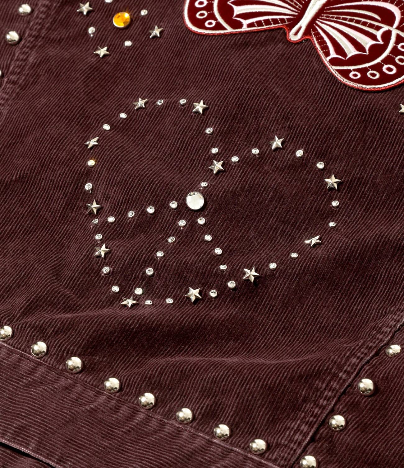 NEEDLES(ニードルズ)/Studded Jean Jacket/Burgundy Burgundy M