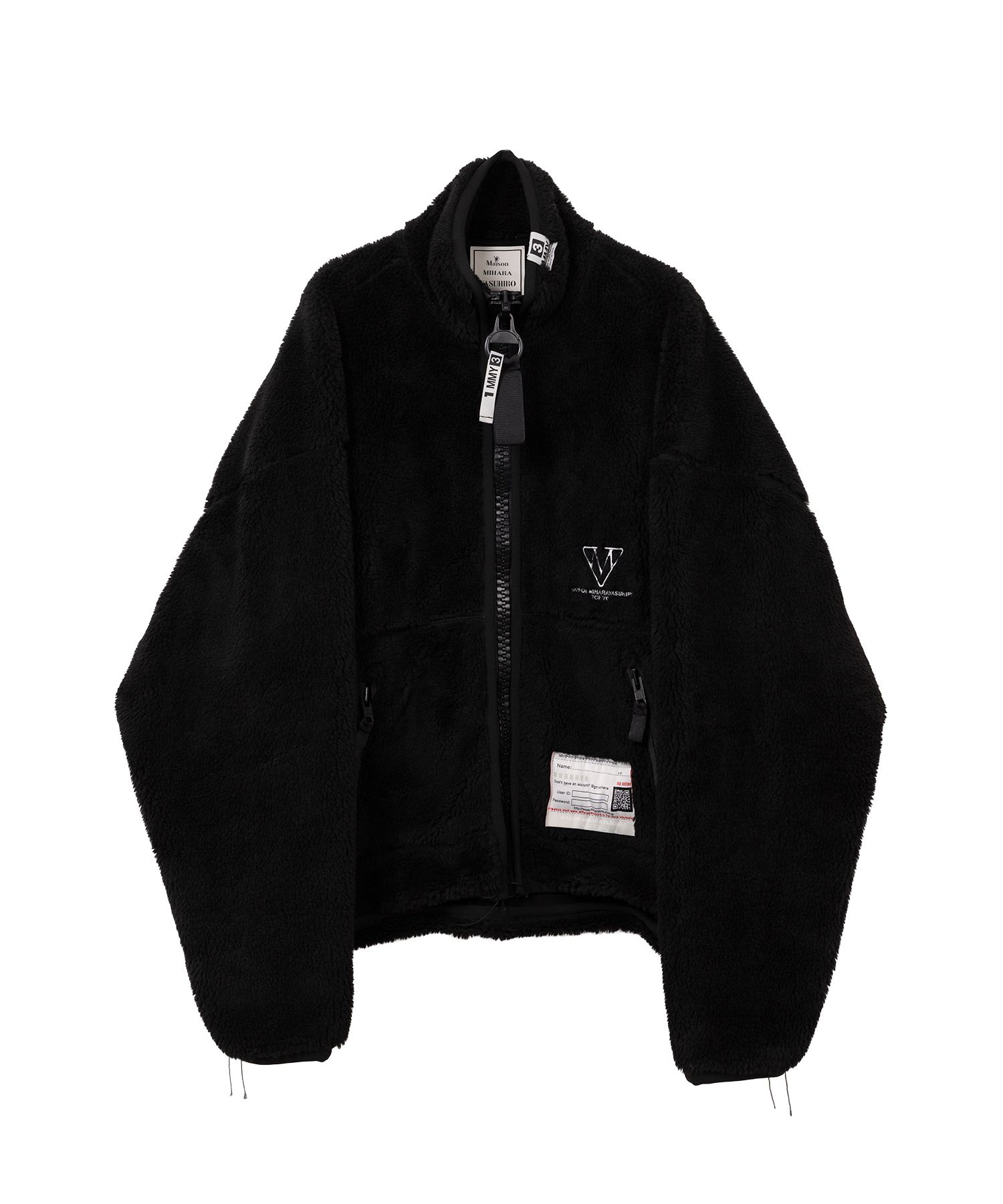 Maison MIHARA YASUHIRO(ミハラヤスヒロ)/Amateur Sewn Like Boa Jacket/BLACK BLACK 46