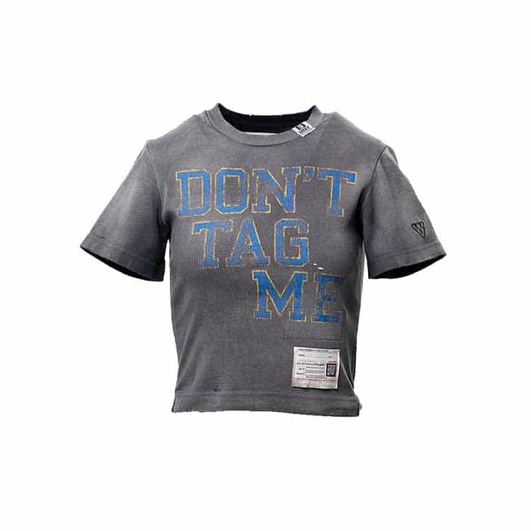 Maison MIHARA YASUHIRO(ミハラヤスヒロ)/Don't Tag Me Printed Mini T-shirt/BLACK BLACK 36