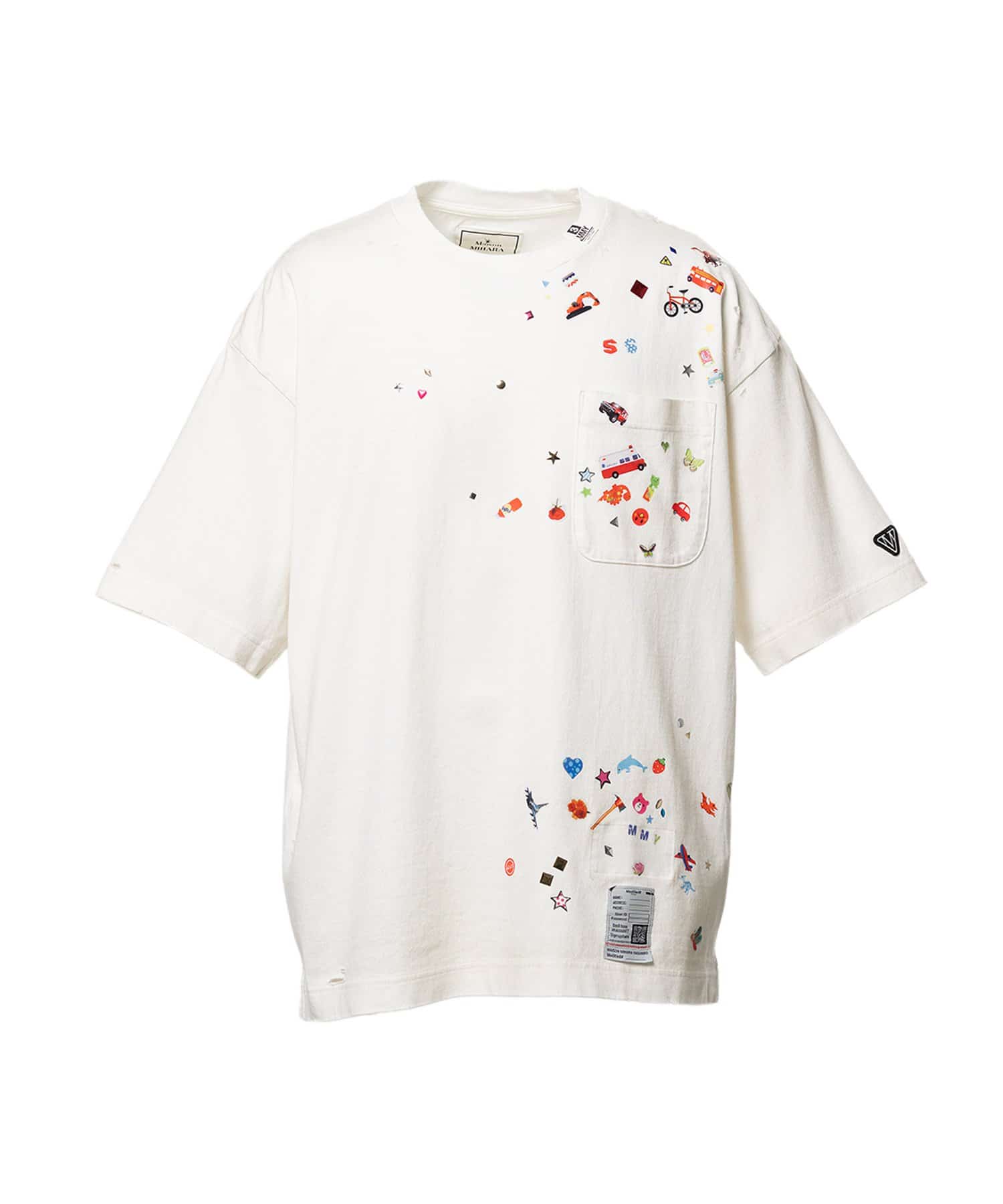 Maison MIHARA YASUHIRO(ミハラヤスヒロ)/Kids Sticker Printed T-shirt/WHITE WHITE 44