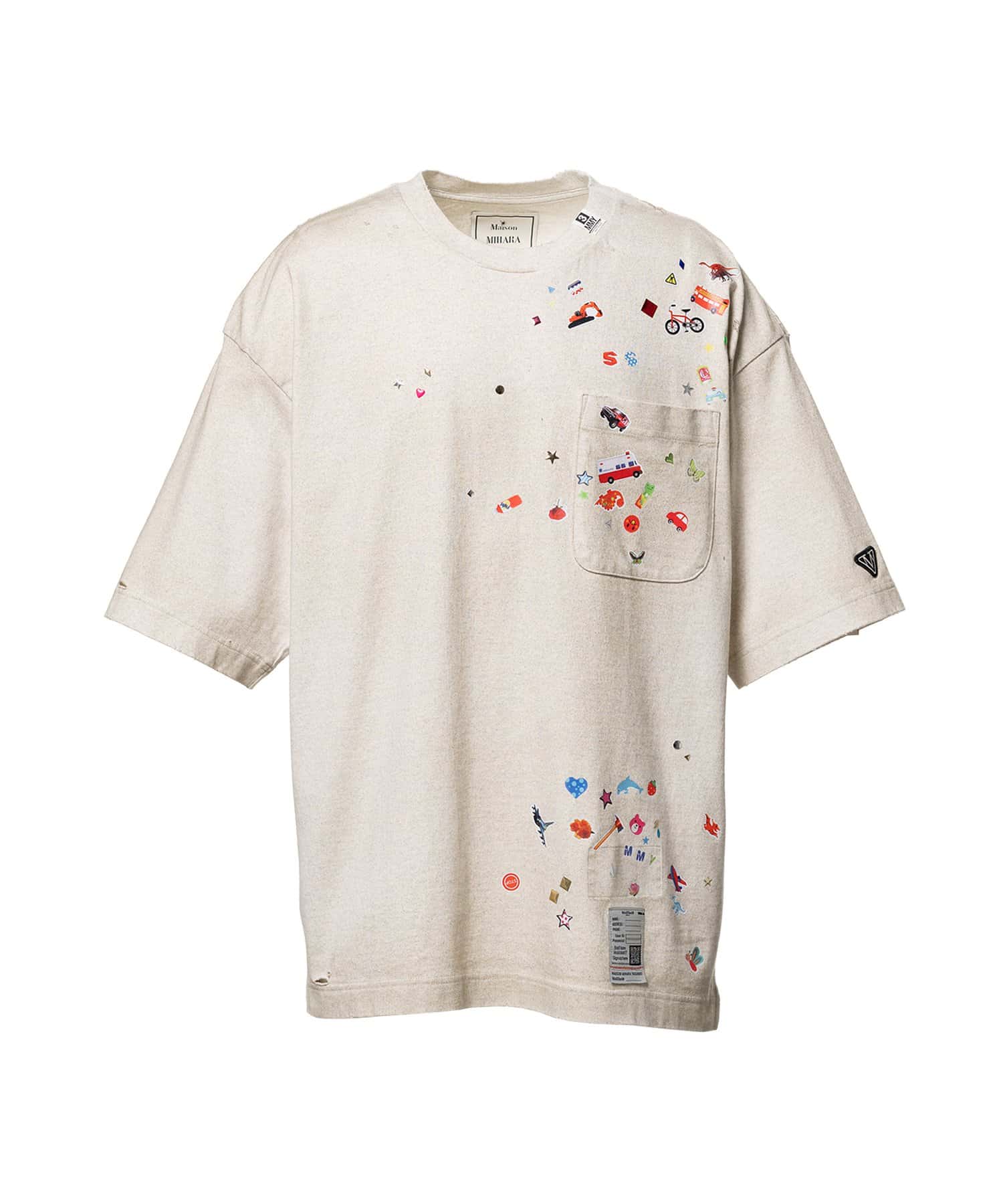 Maison MIHARA YASUHIRO(ミハラヤスヒロ)/Kids Sticker Printed T-shirt/GREY GREY 44