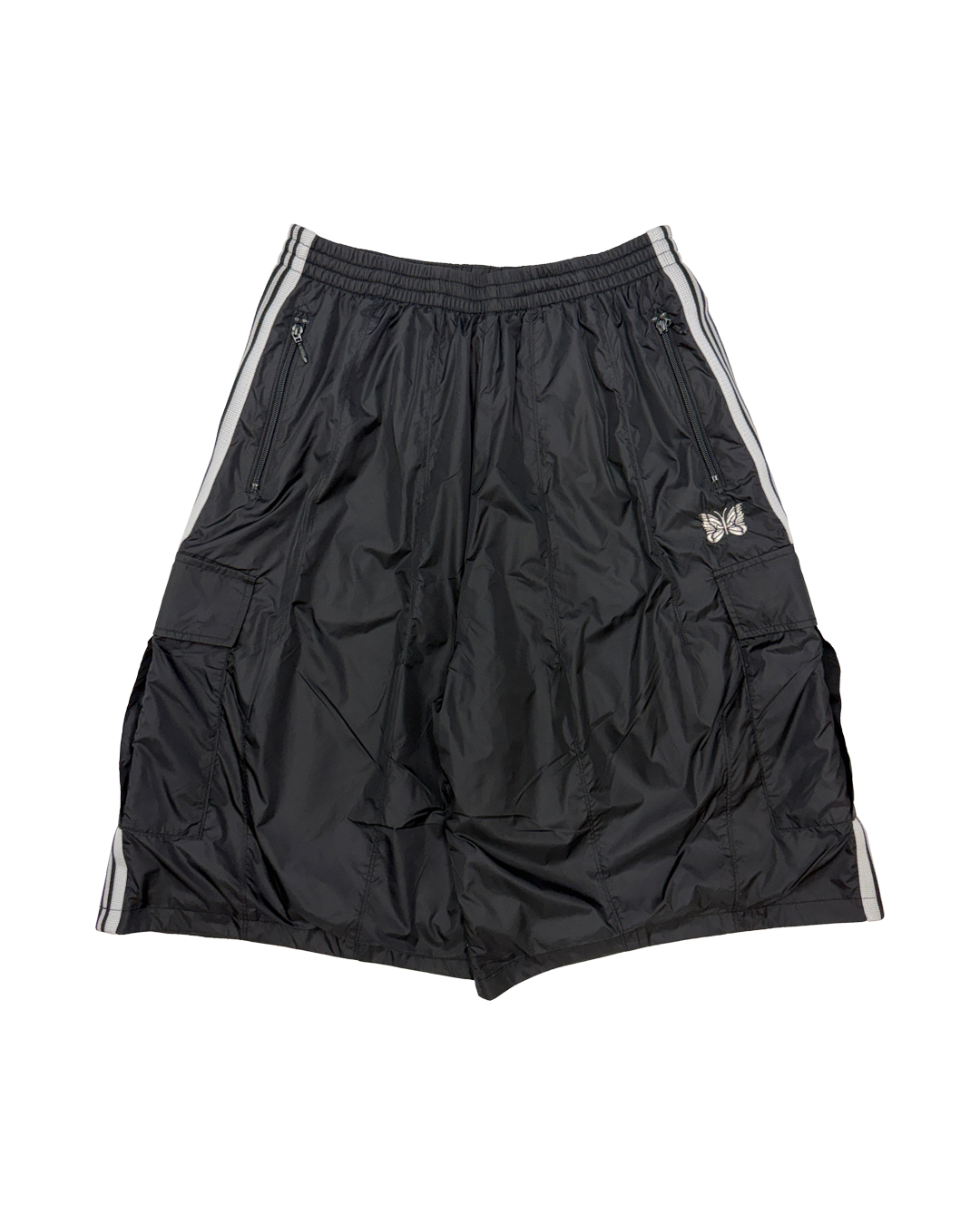 【EXCLUSIVE ITEM】NEEDLES(ニードルズ)/H.D. NYLON TRACK SHORT/BLACK BLACK XS