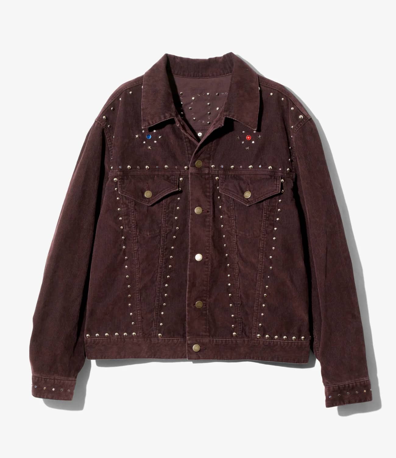 NEEDLES(ニードルズ)/Studded Jean Jacket/Burgundy