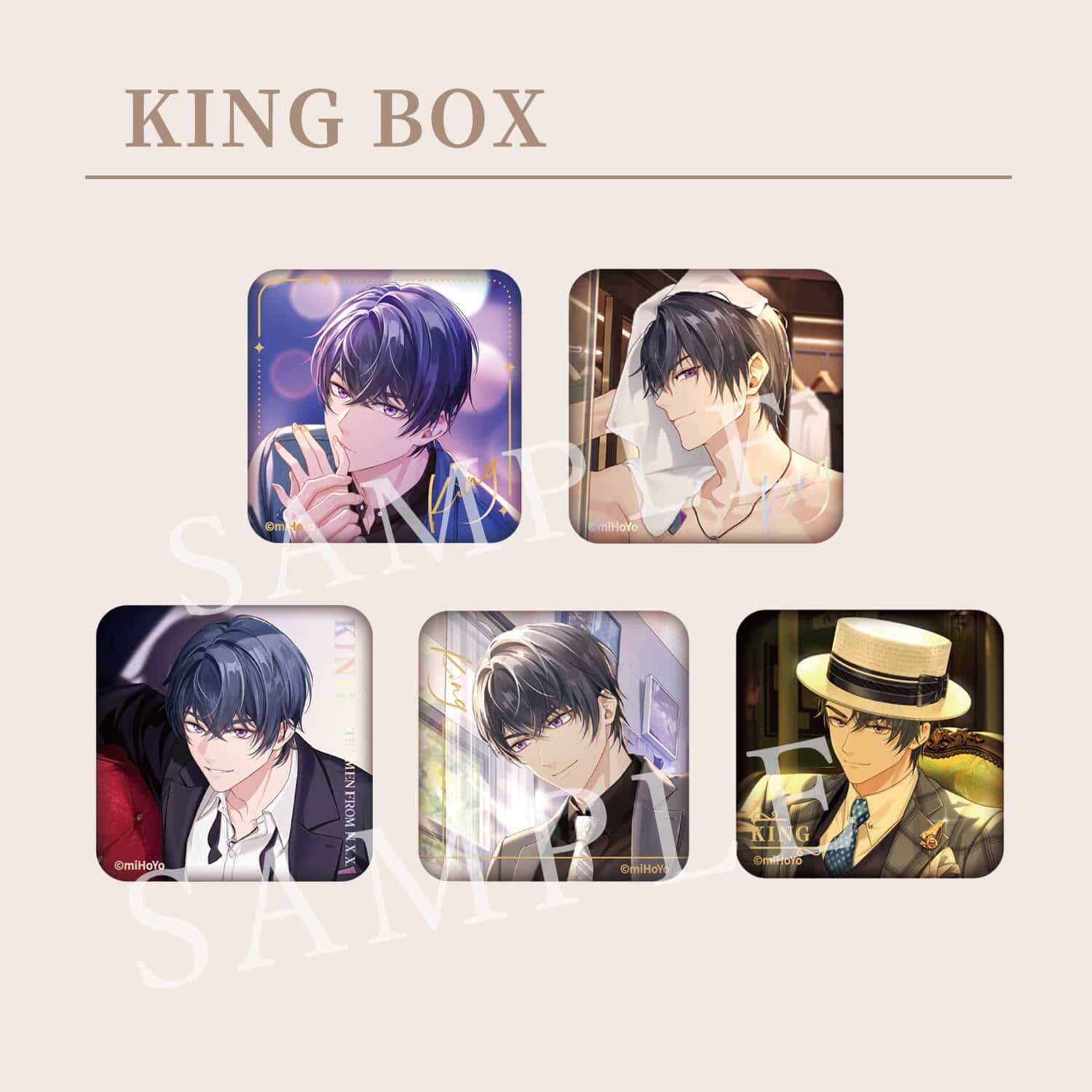 【未定事件簿】トレーディング缶バッジ　BOX　King King