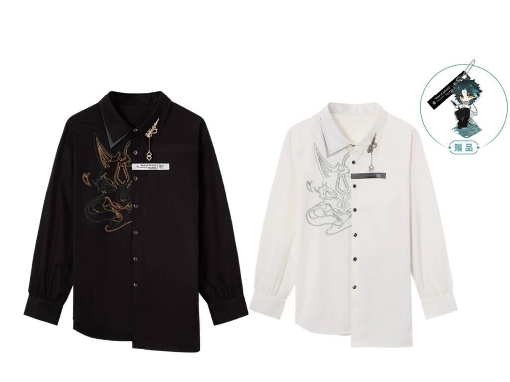 【原神】ショウ　イメージシャツ（アクリルスタンドキーホルダー付き） ブラック XS