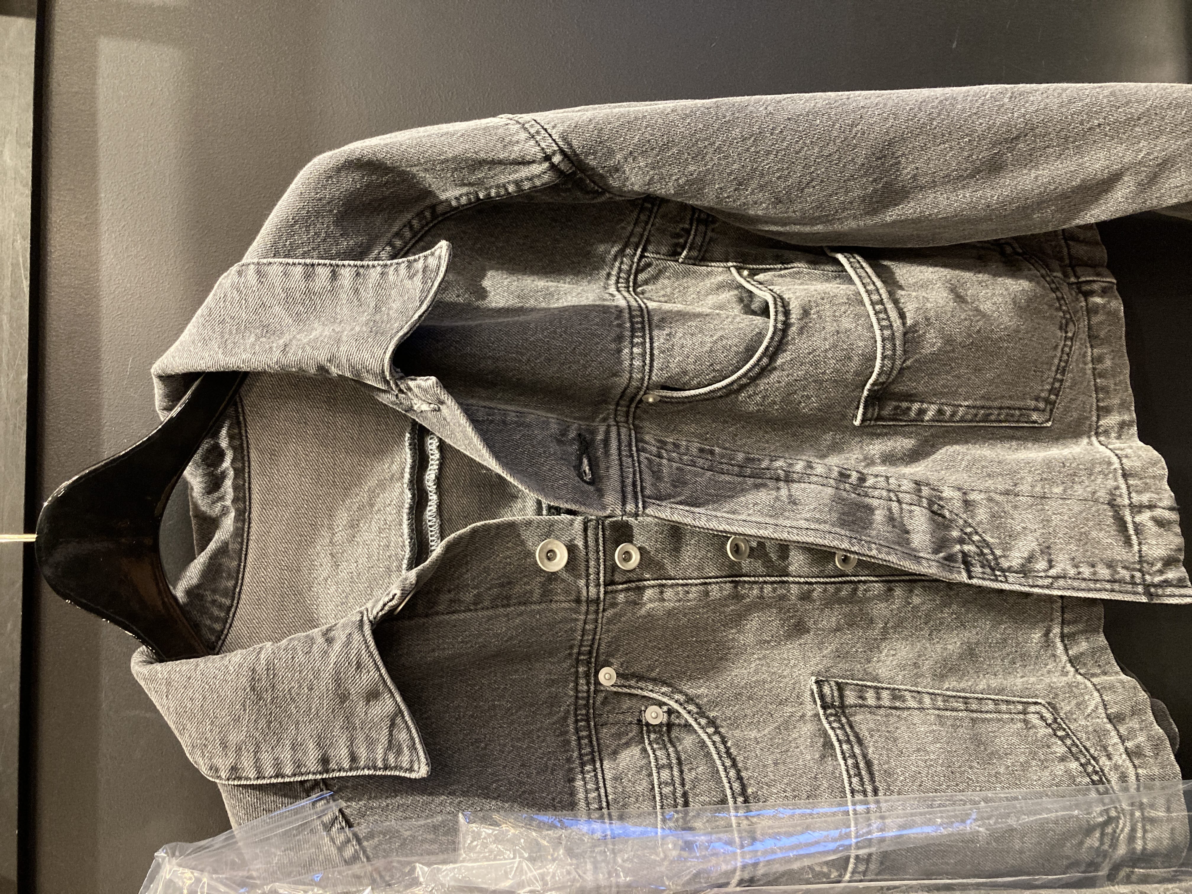 リメイク風デニムJK リブポロニットCD ビスチェシャツニットTOP