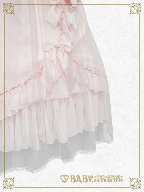 La fleurieシフォンワンピース サックス