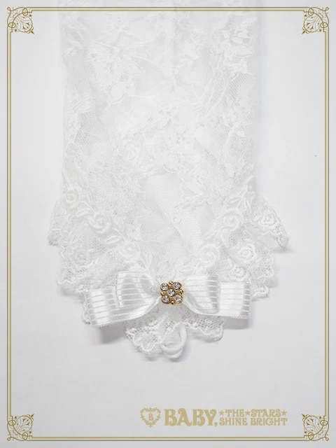 Floral Lacy elegantロンググローブ オフシロ