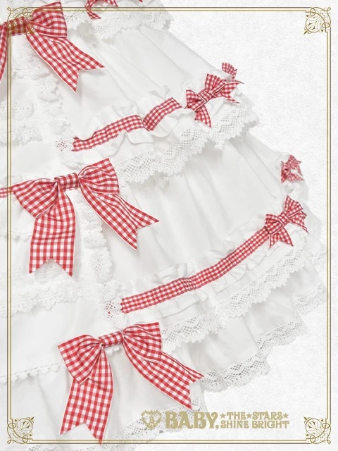 Flancesca Ribbonジャンパースカート オフシロ