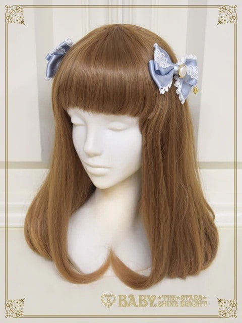 オーナメントジャガード庭園リボンクリップ ピンク