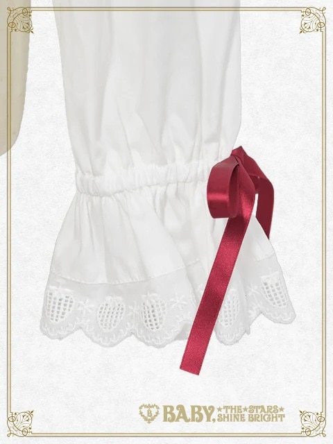 ゆらゆらいちごのStrawberry Garden 長袖ブラウス オフシロ×オフシロ