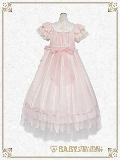 La fleurieシフォンワンピース サックス